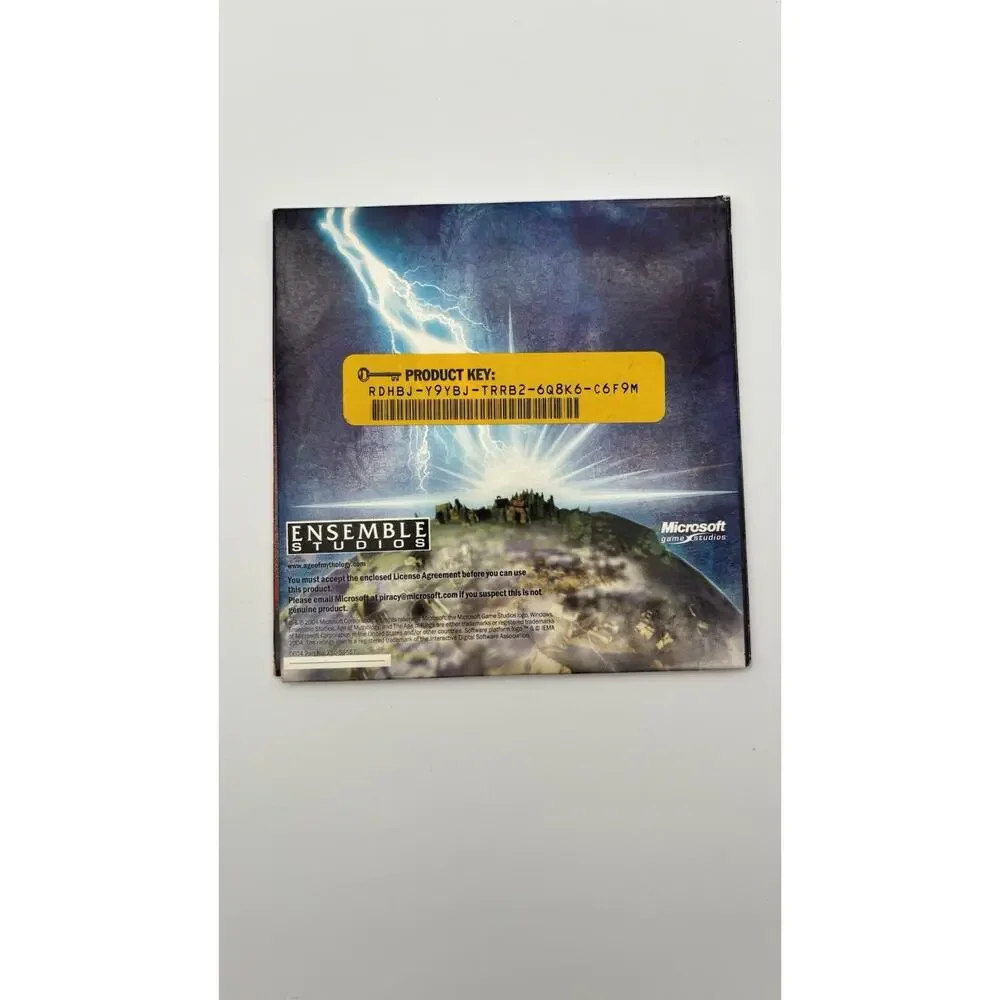 Age of Mythology Microsoft 2002 Video Game PC CD-ROM Very Good Condition.